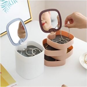 360° Rotating Jewelry Storage Box 4 Layers Portable