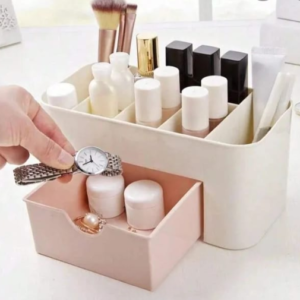 Plastic Makeup Storage Box With Small Drawer